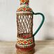 Carafe vintage en osier et scoubidou