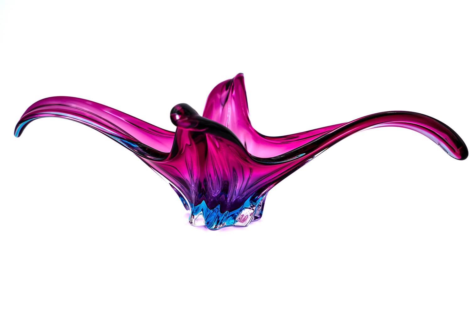 Murano XXL Coupe 50cm - Sommerso Amethyst & Turquoise - Vintage Design