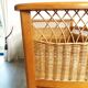Children's bed gilded wood and rattan 60s