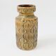 Vase vintage Scheurich années 60, décor Amsterdam jaune et brun