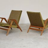 Pair of armchairs restored by Frantisek Jirak for Tatra Nabytok 1960