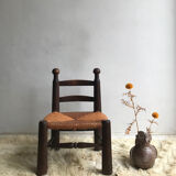 Wooden chair and straw 1950