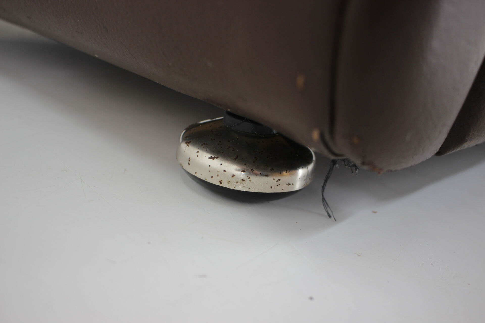 Fauteuil en cuir brun danois des années 1970, Danemark