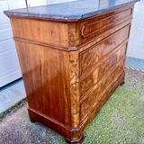 Louis Philippe chest of drawers in mahogany veneer