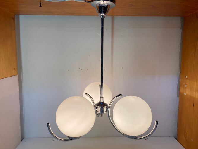 Lampe vintage- lampe suspension spoutnik par kaiser leuchten 1960