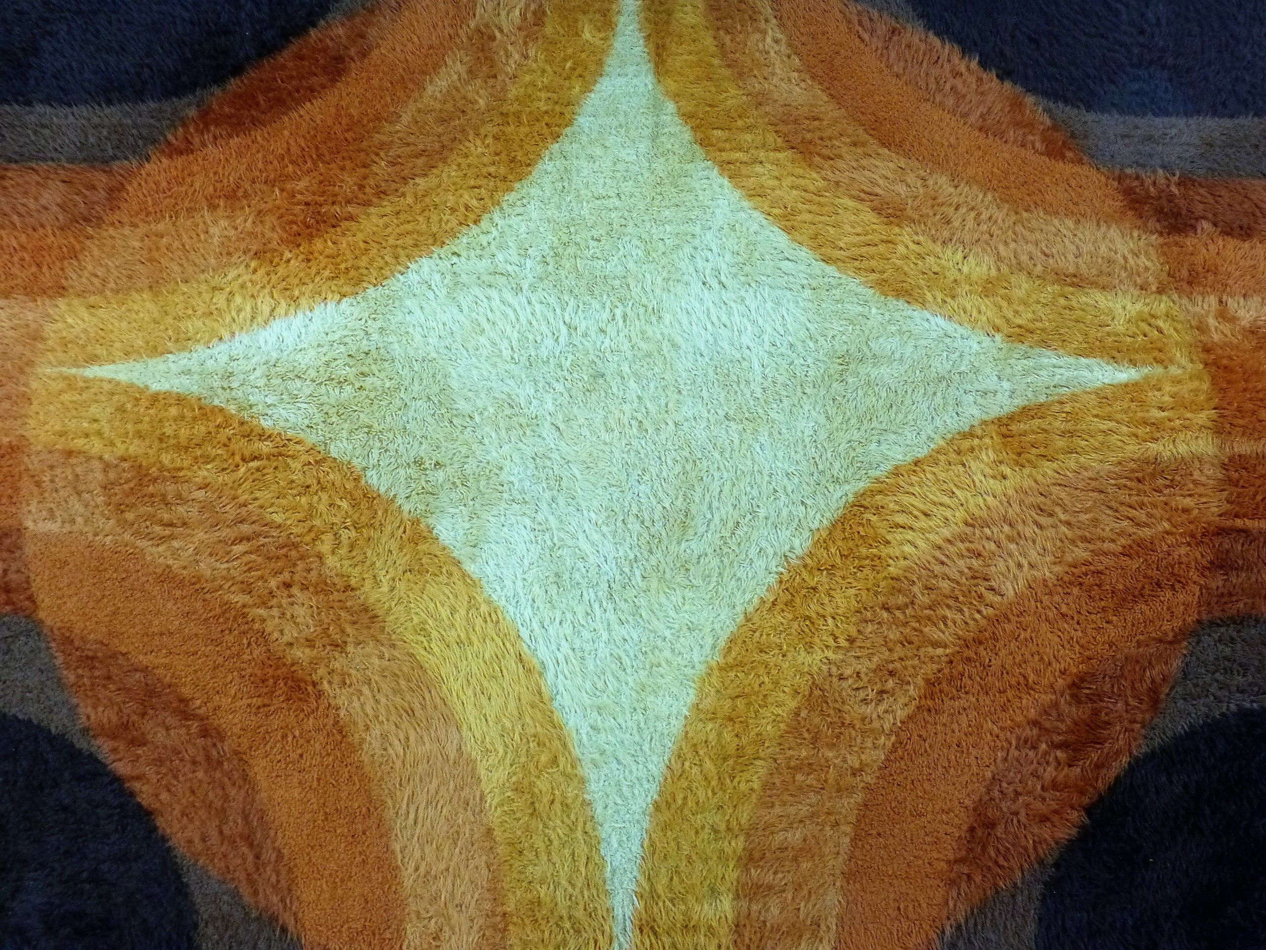 Colourful woolen carpet by Bergoss, Netherlands 1960's