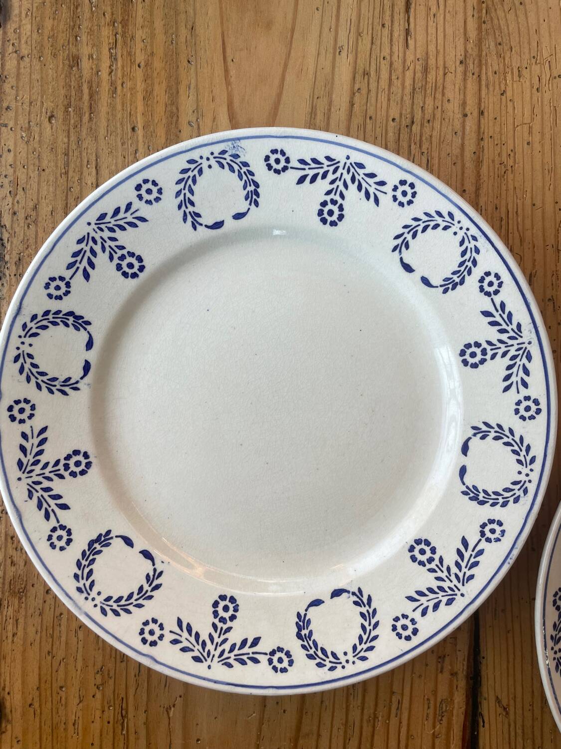Luneville earthenware plates from 1890