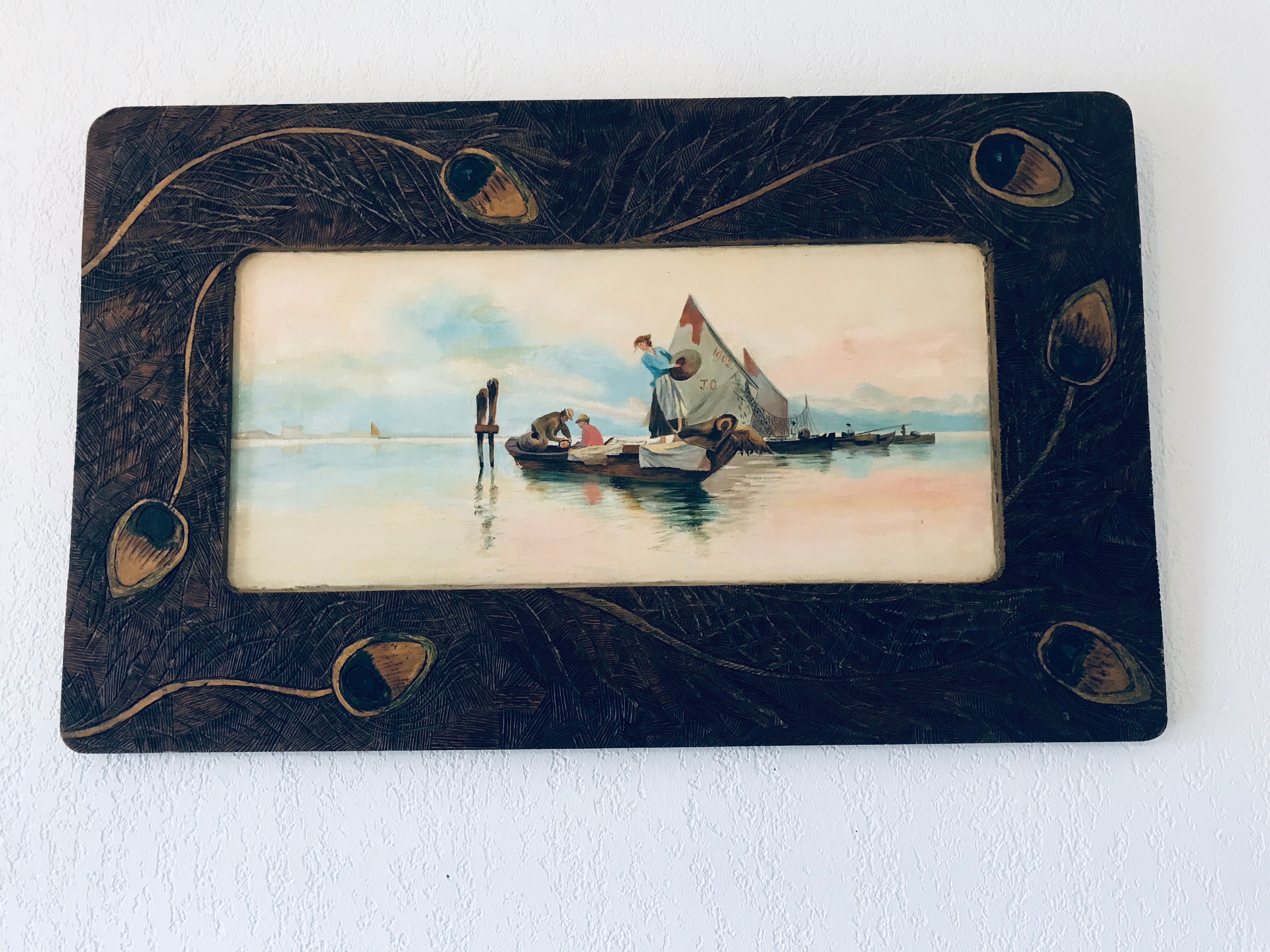 Table old fisherman's boats