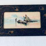 Table old fisherman's boats