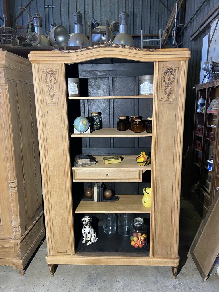 Sideboard, raw wood bookcase