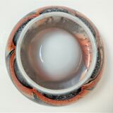 Vide poche Carlo Moretti verre opalin orange et noir design