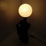 Ceramic love couple lamp and opaline ball