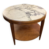 Art deco pedestal table, marble top