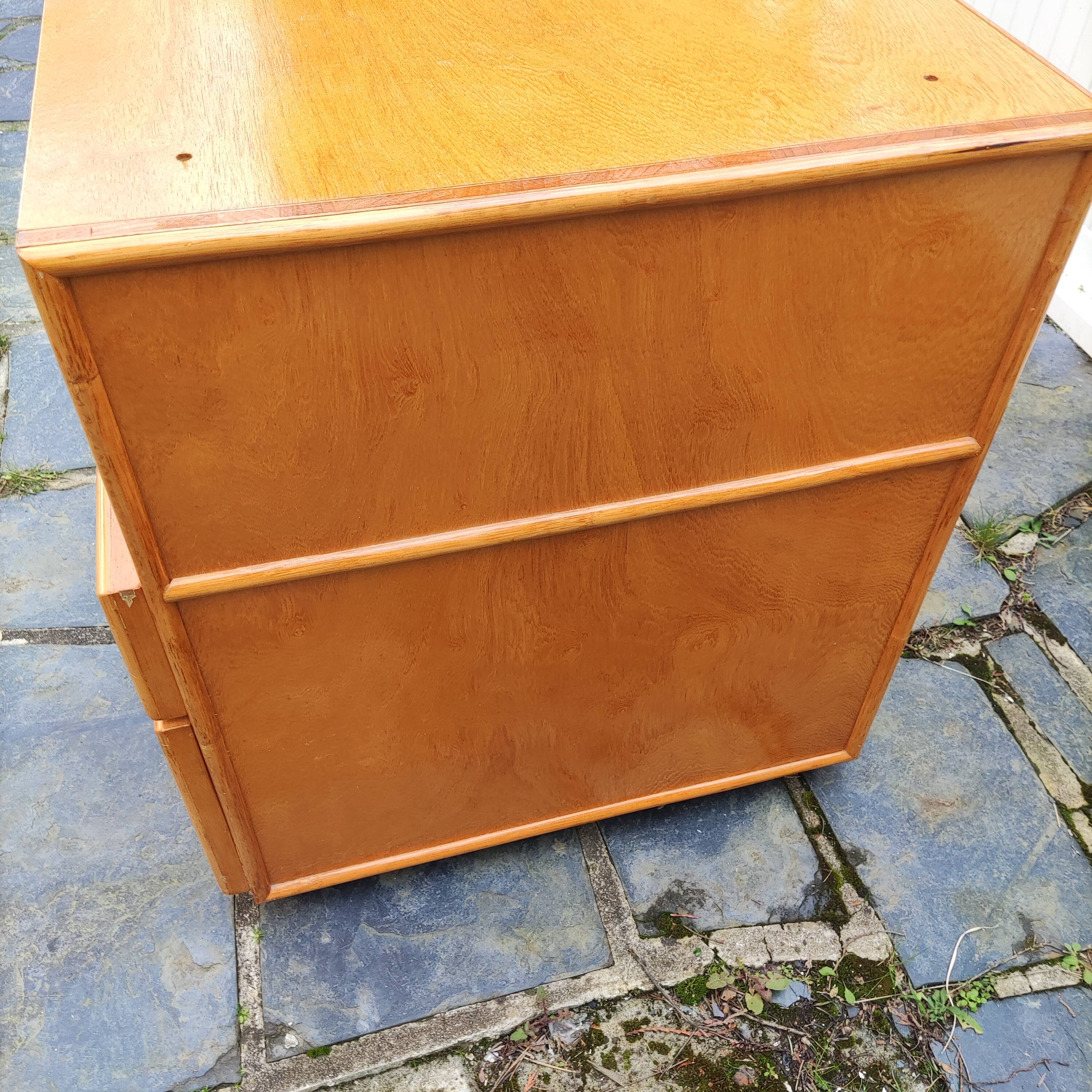 Bureau vintage en bambou et osier