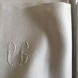 set 12 flax towels damask 1920 embroidered PC