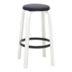 Alvar Aalto 64 stool upholstered in black and white for Artek.