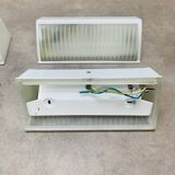 Pair of Holophane Prismopal wall lights, 50s design