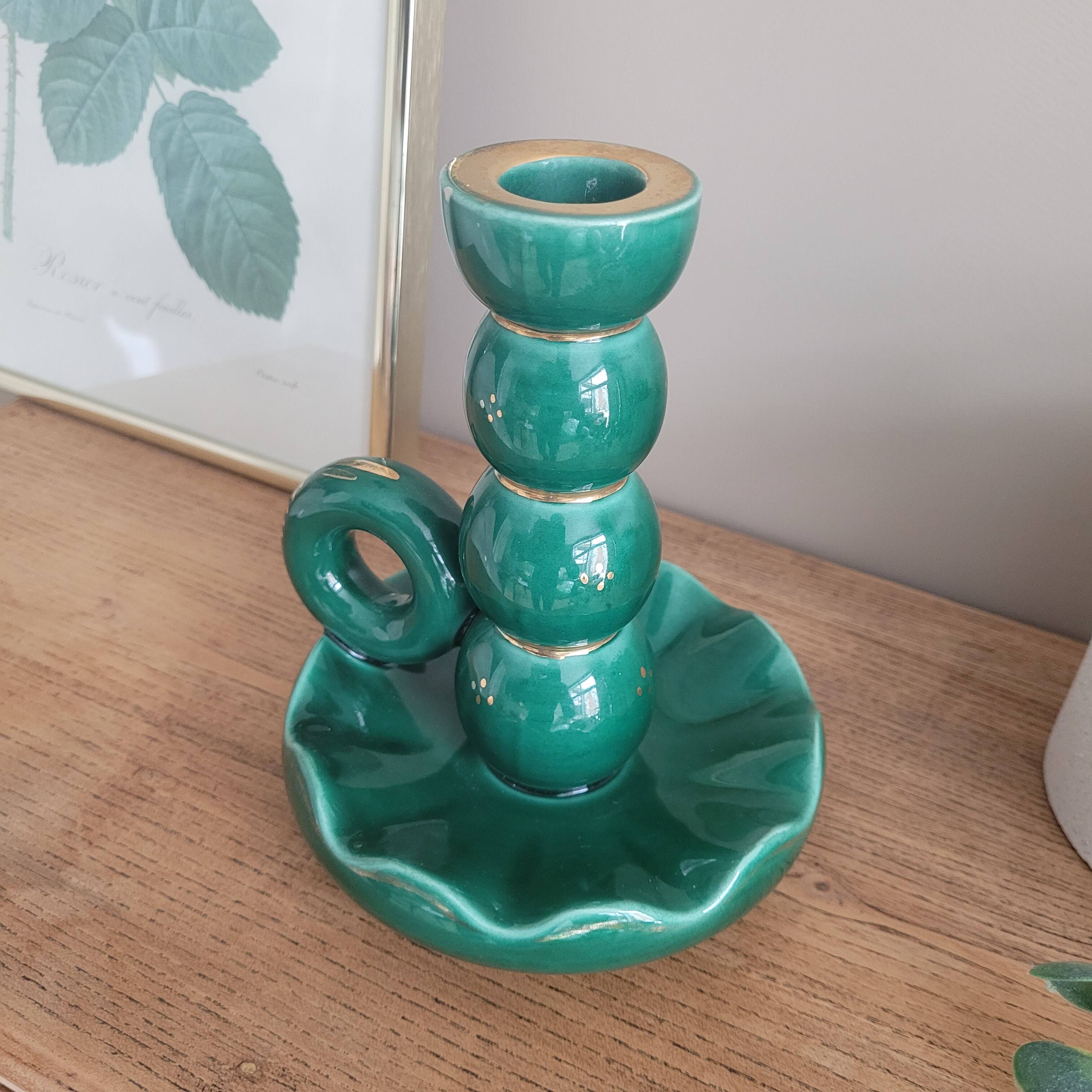 La Redoute x Selency ceramic candle holder 06 green