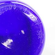 Handmade Blue, Pink and Black Glass Lidded Jar by Erik Höglund, 1992