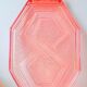Plateau en verre rose art déco