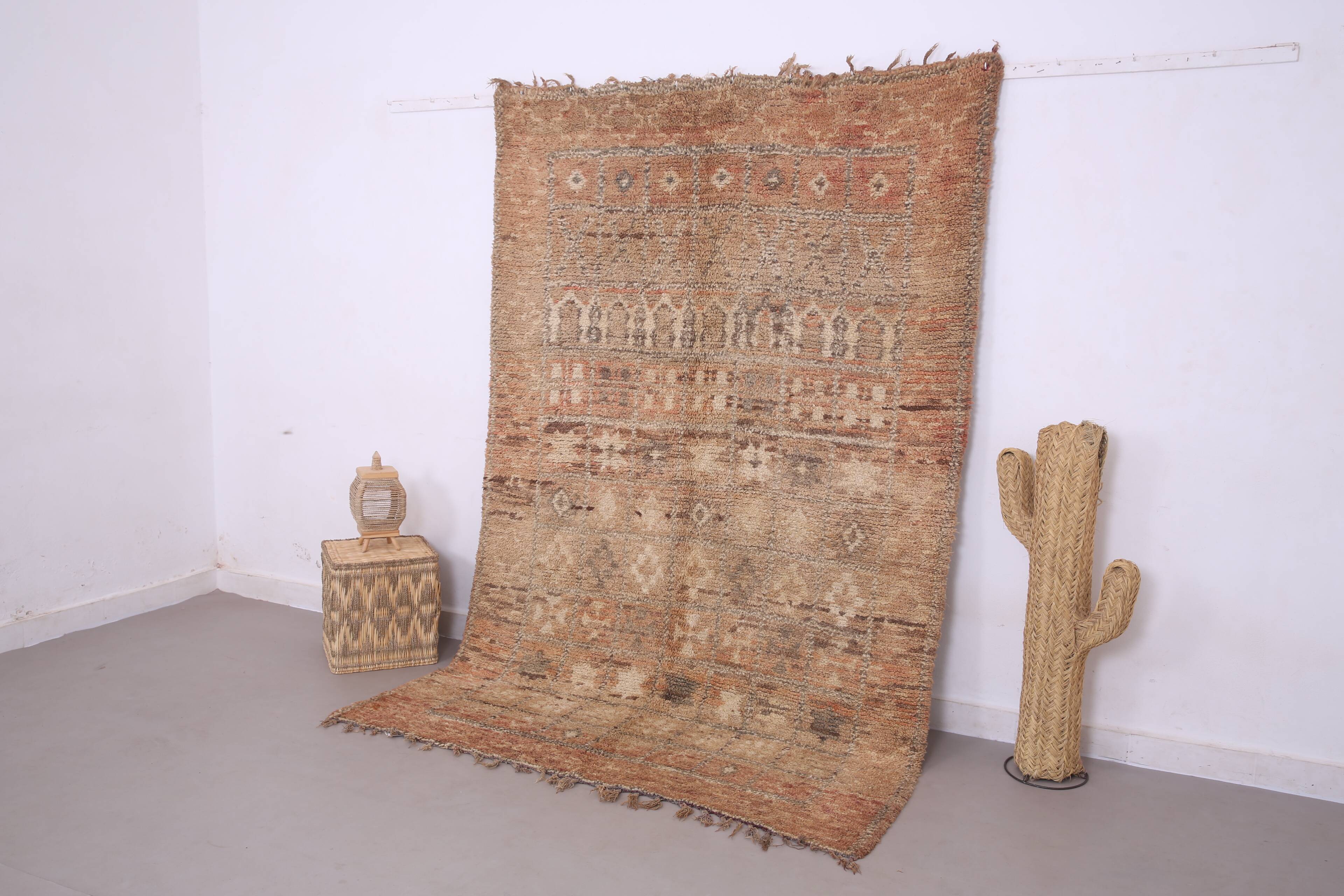 Peach Vintage Moroccan Rug 174 x 263 cm - Berber Wool Rug - Handmade rug