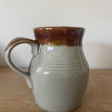 Pot a eau en ceramique bi color motifs bambou