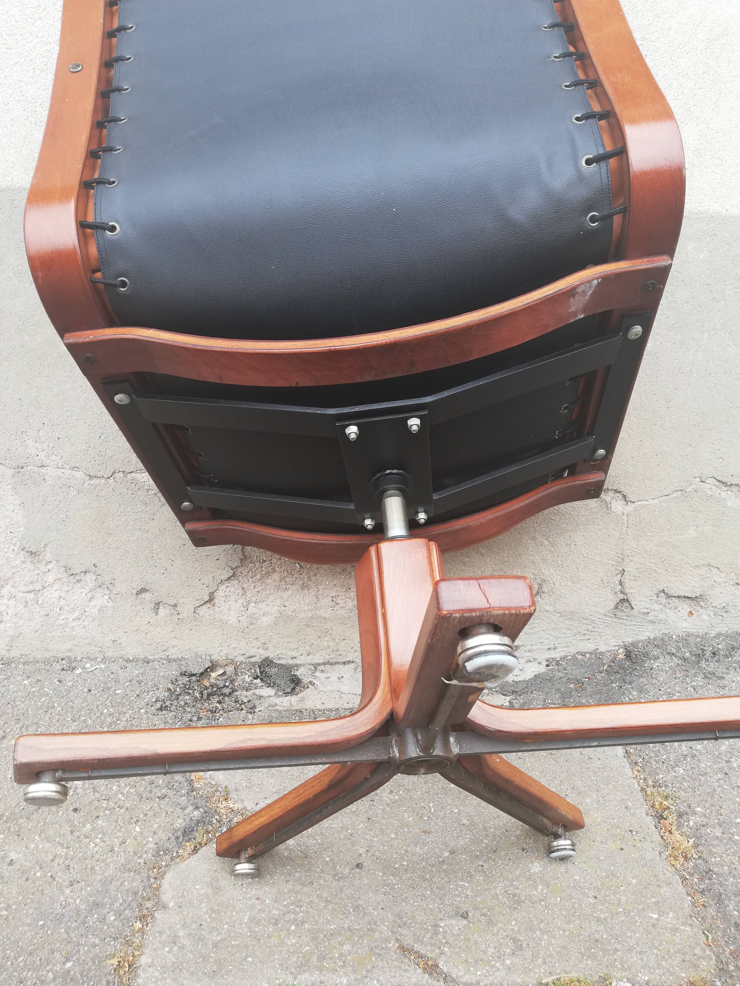 Vintage leather office armchair