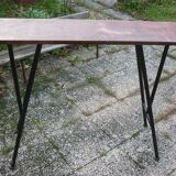 Workshop high table selette wooden top and metal tubes