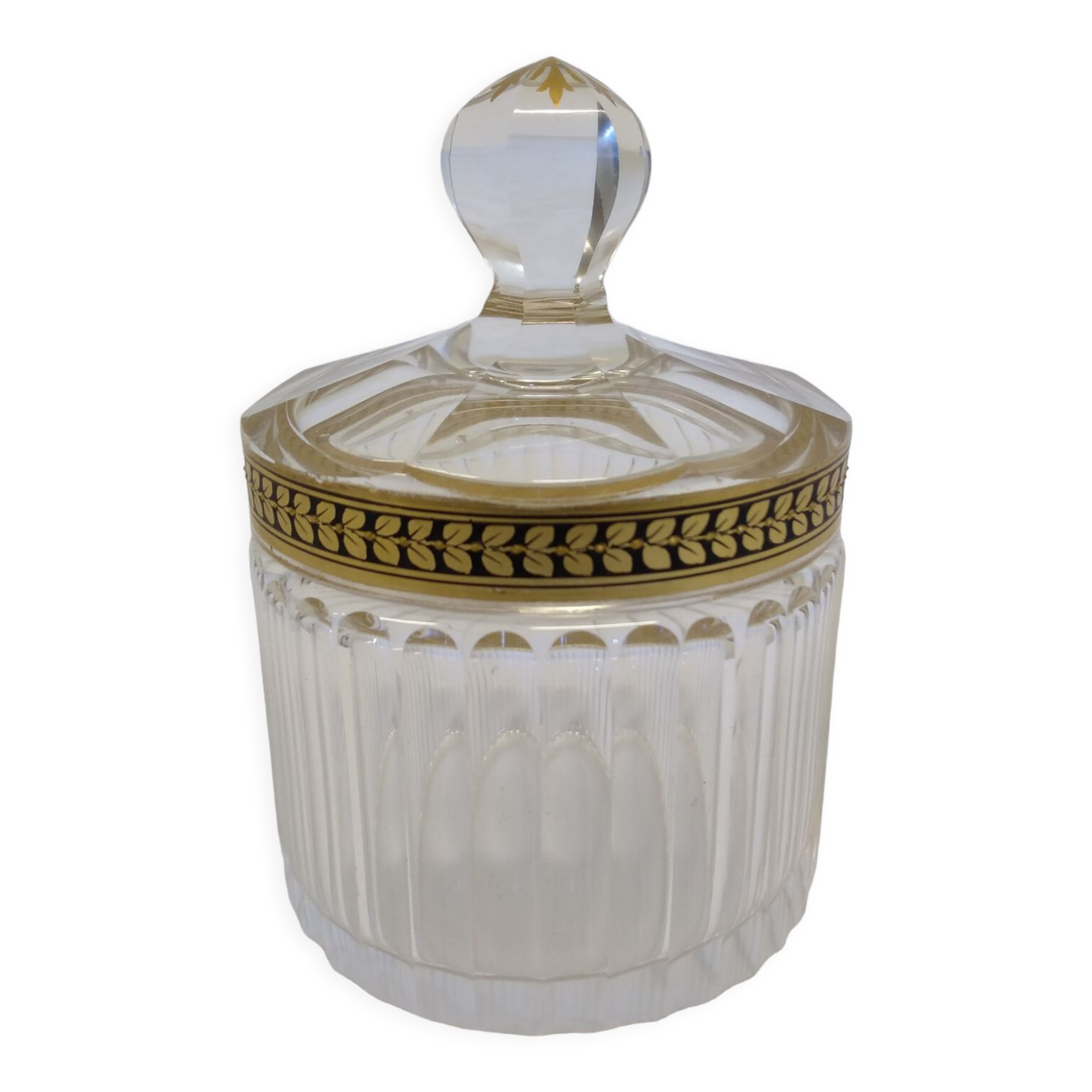 Glass candy/sugar bowl