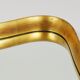 Golden wooden mirror in the style of Gio Ponti by Max Welz, Vienna, Austria, 1940s.