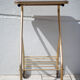 Metal wheeled tray with formica top, vintage wheeled cabinet, vintage side table