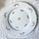 White and gold porcelain dish J&Ciem France 1950