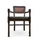 4 x RAC Royal English dining chairs / green leather cushions