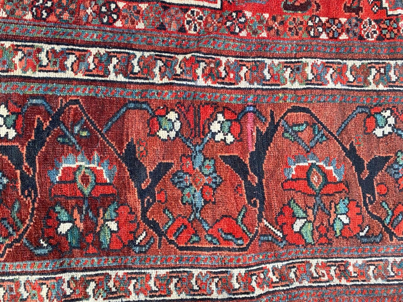 Nice old Persian carpet Afshar 220x298 cm