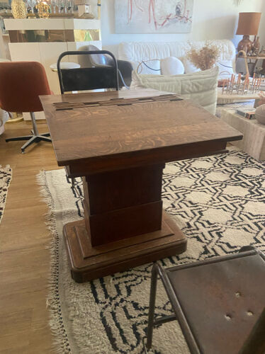 Double art deco oak desk