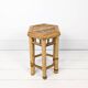 Table d'appoint vintage Tabouret de fleur Banc de fleur Mid Century Bambou Table de nuit Tabouret de