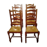 Lot de 6 chaises en chêne