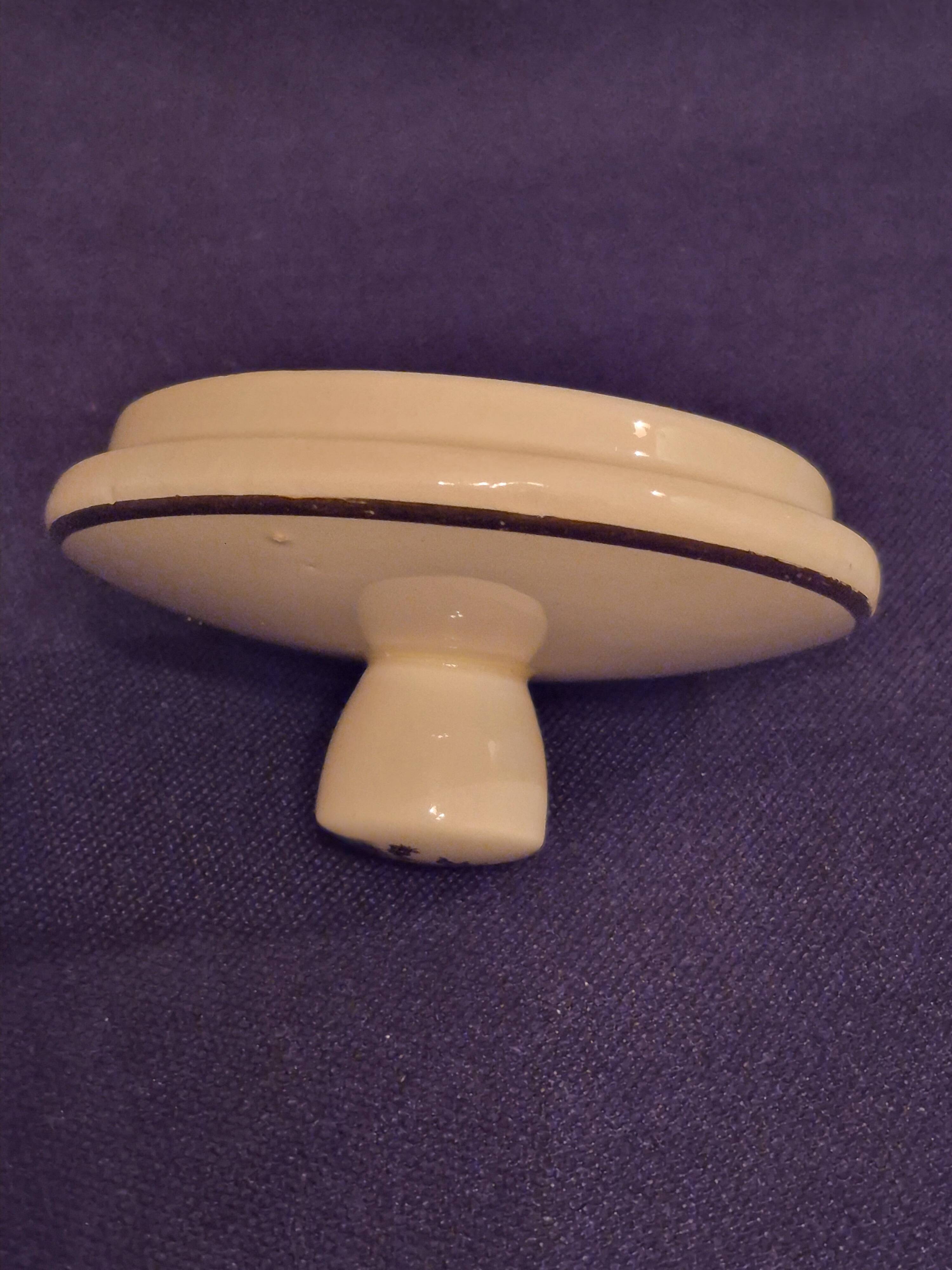 Antique sugar bowl, in Gien earthenware, Model Valence A040