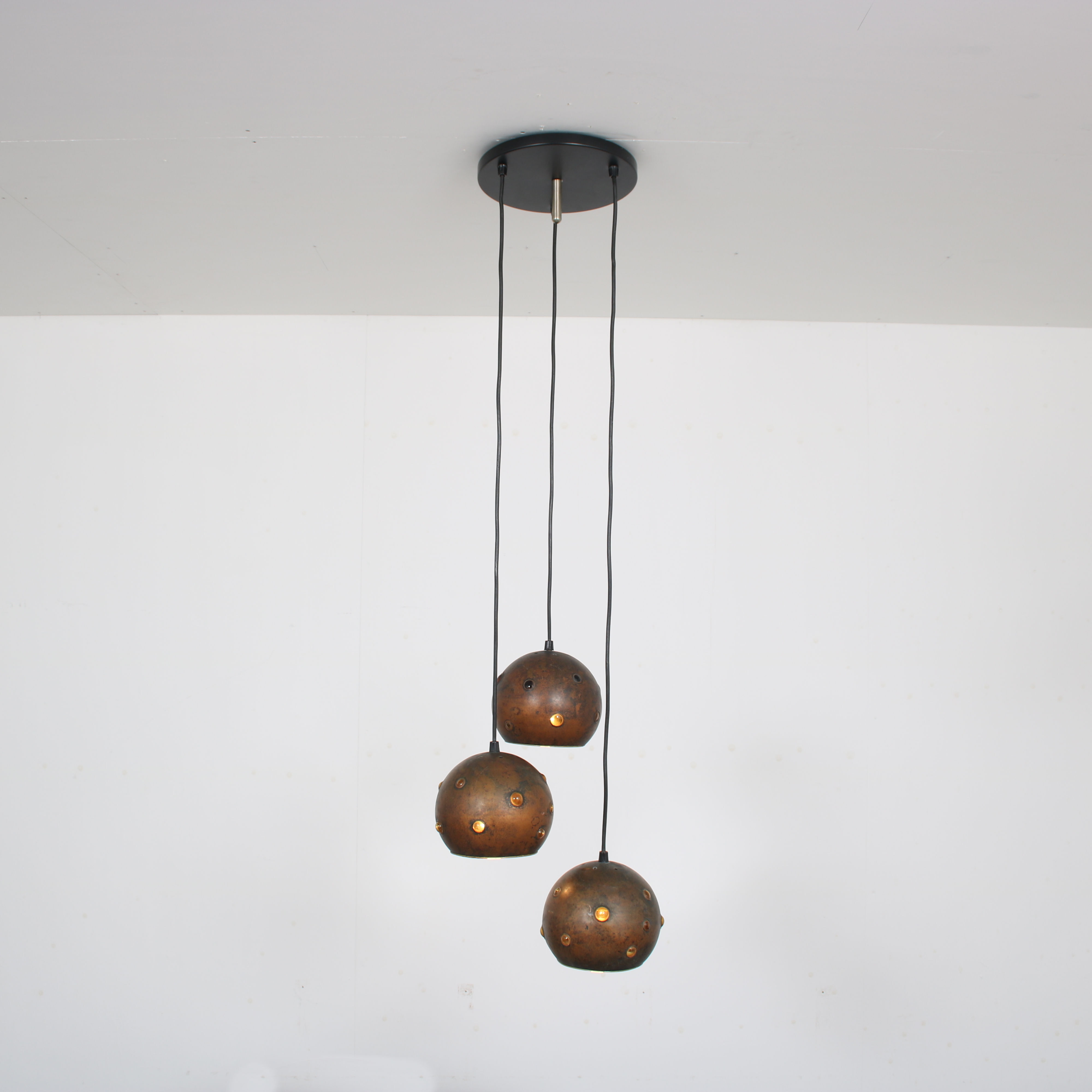 Suspension en cuivre des années 1960 par Peill & Putzler, Allemagne