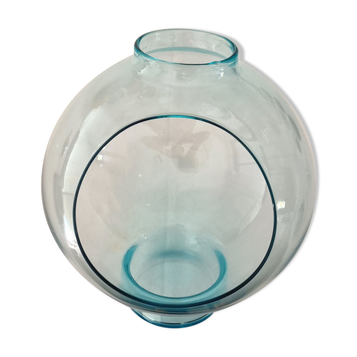 Vase hublot bleu