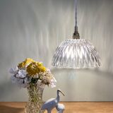 Vintage lamp lamp in molded glass