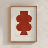 Abstract painting on paper - opra H401 - 30x40 - signed eawy
