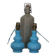 Pair of feet of lamps opaline Chattard