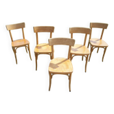 Série de 5 chaises bistrot vintage