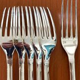 Christofle Atlantide, cutlery for entremet, dessert, cheese. Art Deco