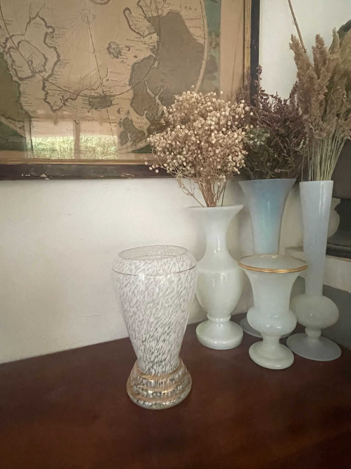 Vase in clichy glass art deco