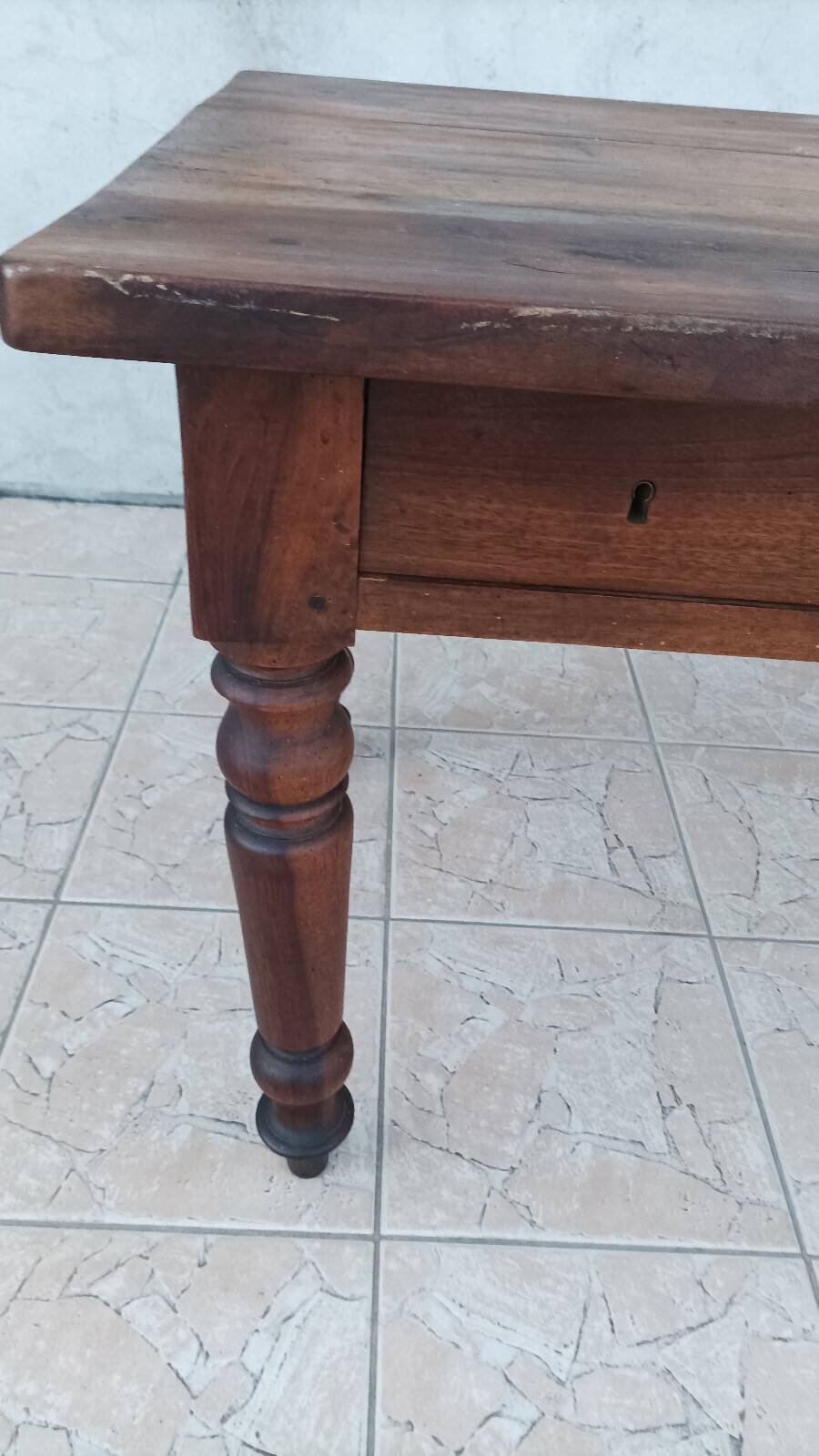 19th-century walnut table
