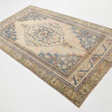 Tapis  beige & bleu oushak, 151x263cm