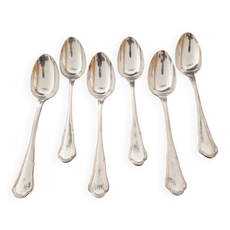 Christofle - Set of 6 Spatours model table spoons in silver-plated metal