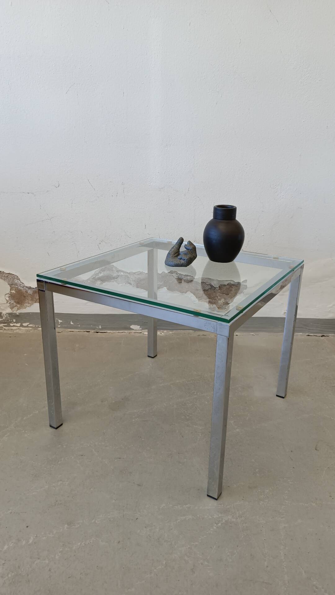 Chrome side table
